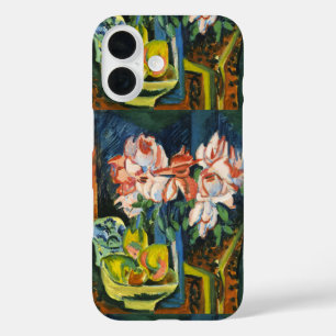 Kirchner Pink Roses Expressionist Floral Art iPhone 16 Case