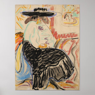 Kirchner - Seated Woman In The Studio Poster