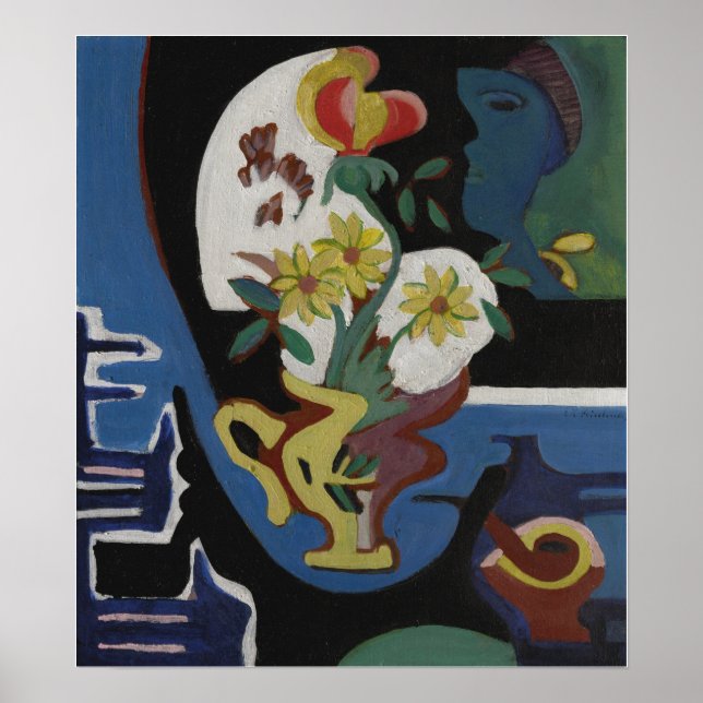 Kirchner - Still Life With Flowers Poster (Front)