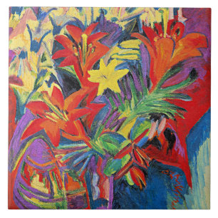 Kirchner - Still Life with Lilies Ceramic Tile