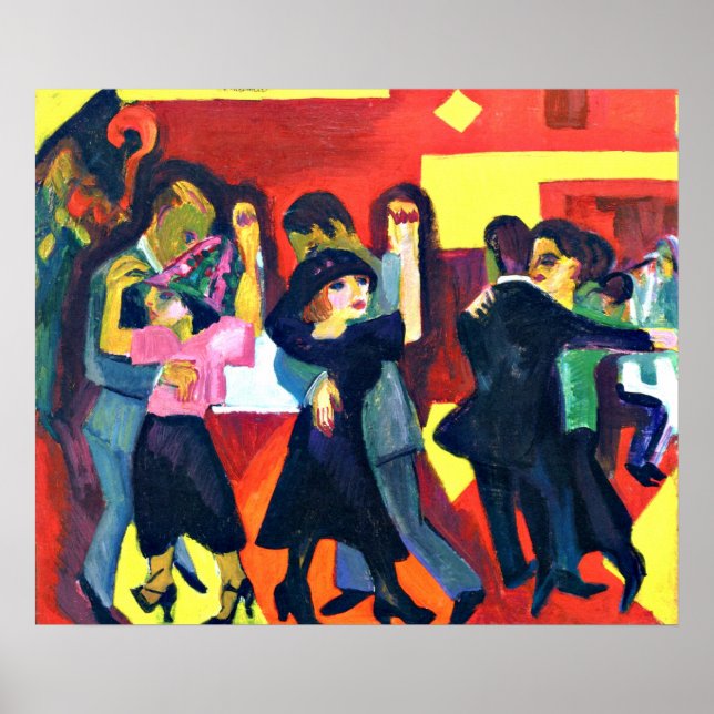 Kirchner - Tango Tea; Ernst Kirchner painting Post Poster (Front)