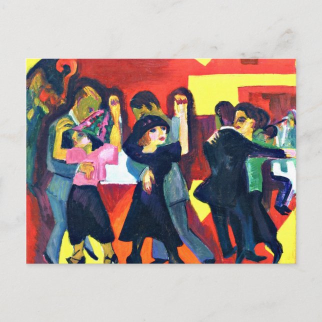 Kirchner - Tango Tea; Ernst Kirchner painting Postcard (Front)