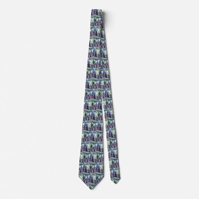  Kirchner View of Dresden Schlossplatz Fine Art Tie (Front)