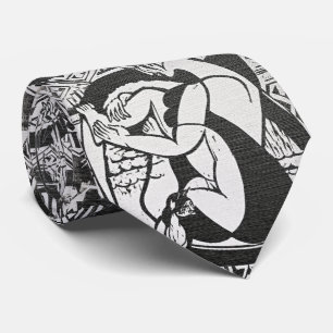 Kirchner Woodcut – Noir Study Tie