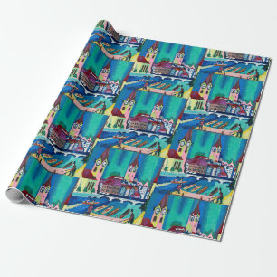 Kirchner Zurich Cityscape Expressionist Art Wrapping Paper