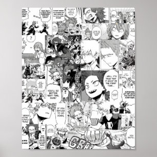 Kiribaku Manga Collage Poster