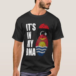 Kiribati And Libyan Mix DNA Heritage Flag T-Shirt
