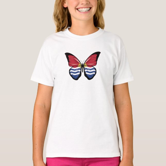 Kiribati Butterfly Flag T-Shirt (Front)