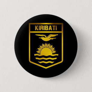 Kiribati Emblem 6 Cm Round Badge