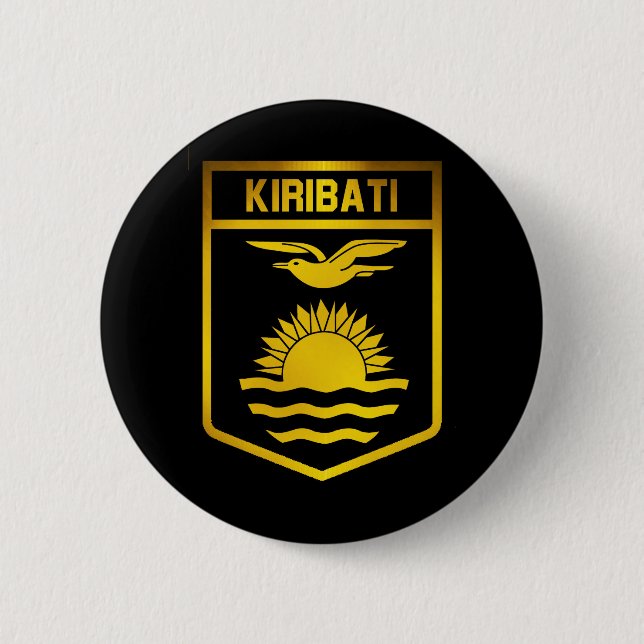 Kiribati Emblem 6 Cm Round Badge (Front)