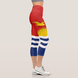 Kiribati Flag Capri Leggings