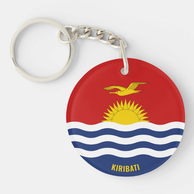 Kiribati Flag Charming Patriotic Key Ring (Front)
