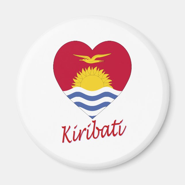 Kiribati Flag Heart Magnet (Front)