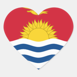 Kiribati Flag Heart Sticker