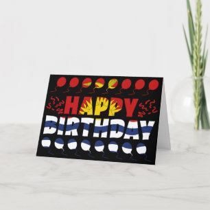 Kiribati Flag Patriotic Birthday Card