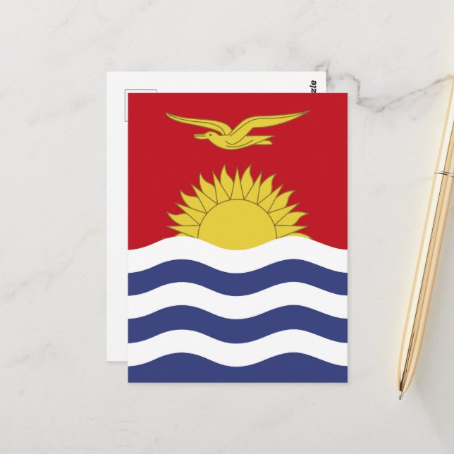 Kiribati flag postcard (Front/Back In Situ)