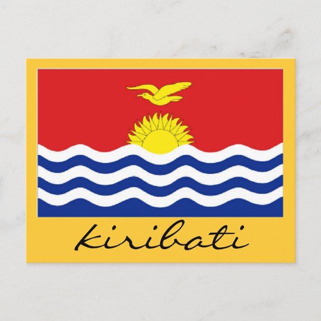 Kiribati flag postcard (Front)