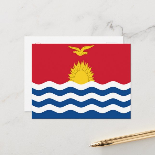 Kiribati - Flag - Postcard (Front/Back In Situ)