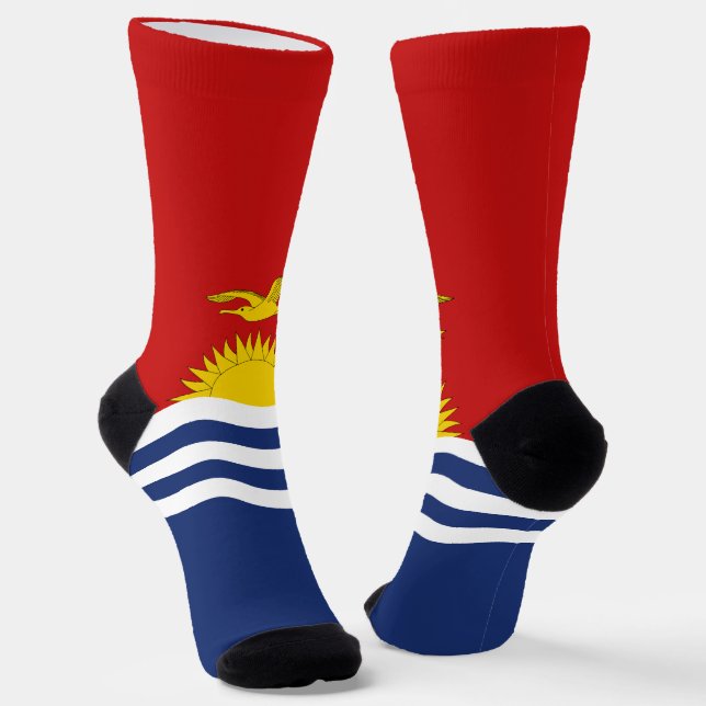 Kiribati Flag Socks (Angled)
