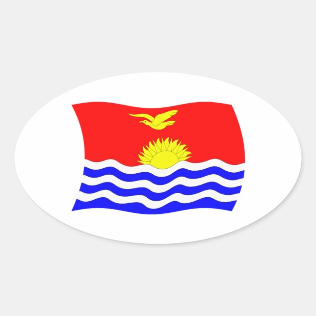 Kiribati Flag Sticker (Front)