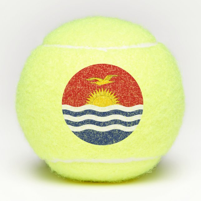 Kiribati Flag Tennis Balls (Front)