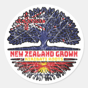 Kiribati I-Kiribati New Zealander New Zealand Tree Classic Round Sticker