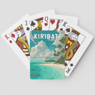 Kiribati Illustration Travel Art Vintage Playing Cards