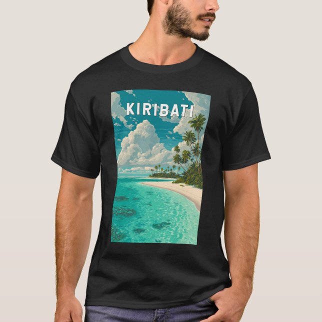 Kiribati Illustration Travel Art Vintage T-Shirt (Front)