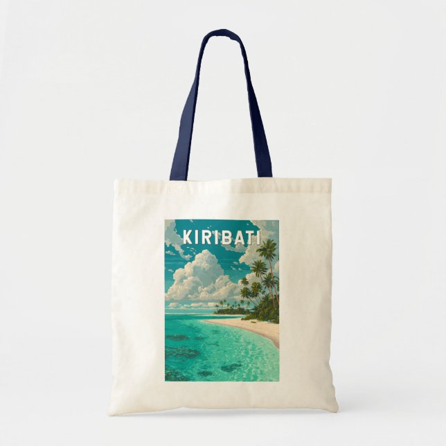 Kiribati Illustration Travel Art Vintage Tote Bag (Front)