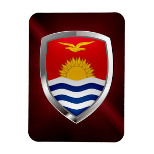 Kiribati Metallic Emblem Magnet