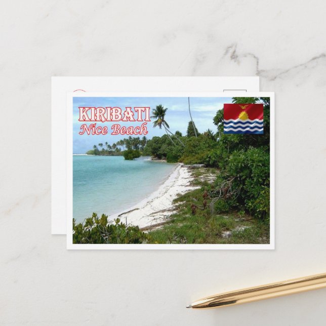 Kiribati - Nice Beach - Postcard (Front/Back In Situ)