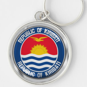 Kiribati Round Emblem Key Ring