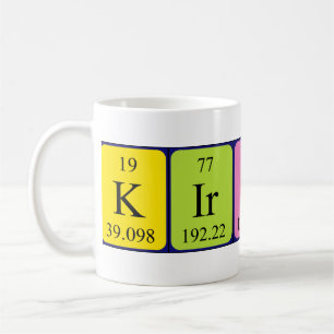 Kiriko periodic table name mug