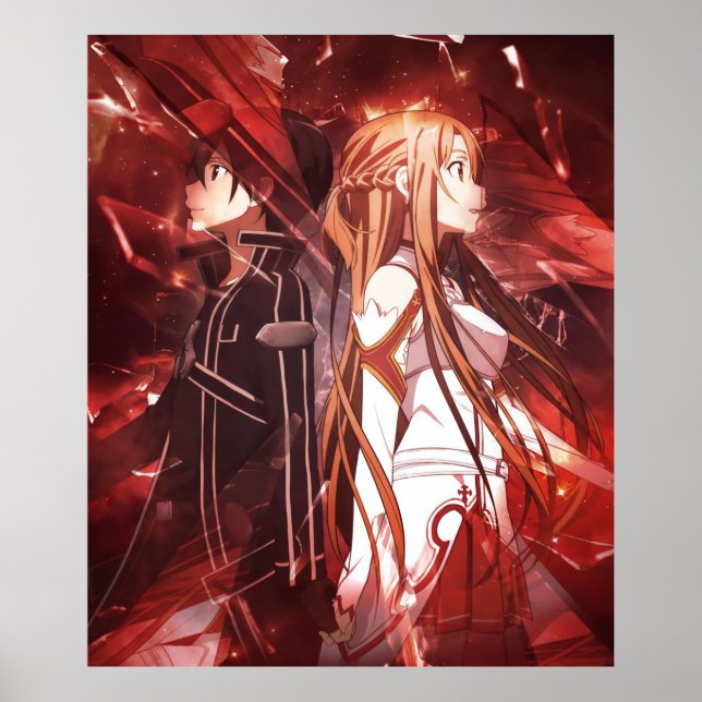 Kirito Asuna - Sword Art Online Poster (Front)