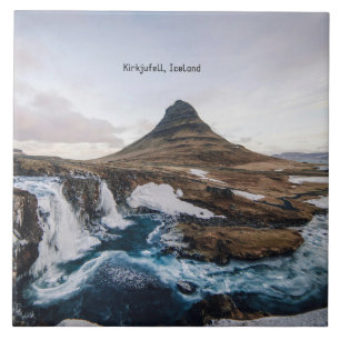 Kirkjufell, Church Mountain, Iceland Ceramic Tile