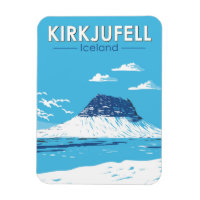 Kirkjufell Iceland Travel Art Vintage