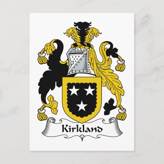 Kirkland Family Crest Postcard (Front)
