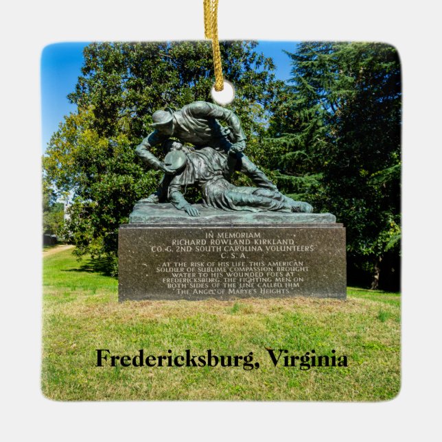 Kirkland Monument in Fredericksburg Battlefield Ceramic Ornament (Front)