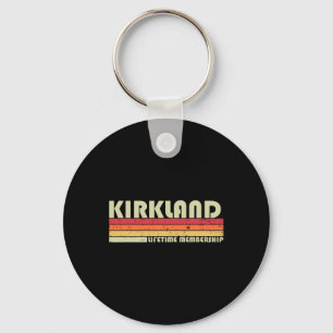 Kirkland Surname Funny Retro Vintage 90s Birthday Key Ring