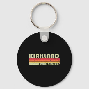 Kirkland Surname Funny Retro Vintage 90s Birthday  Key Ring