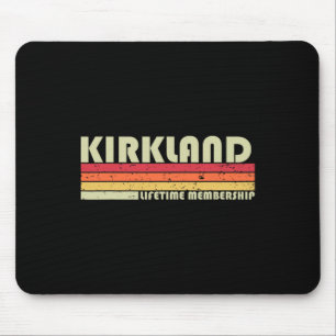 Kirkland Surname Funny Retro Vintage 90s Birthday Mouse Pad