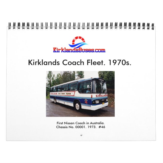 Kirklands Bus and Coach Fleet Calendar (Cover)