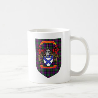 Kirkpatrick Kilpatrick Crest on Colquhoun Tartan Coffee Mug