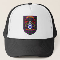 Kirkpatrick Kilpatrick Crest on Colquhoun Tartan