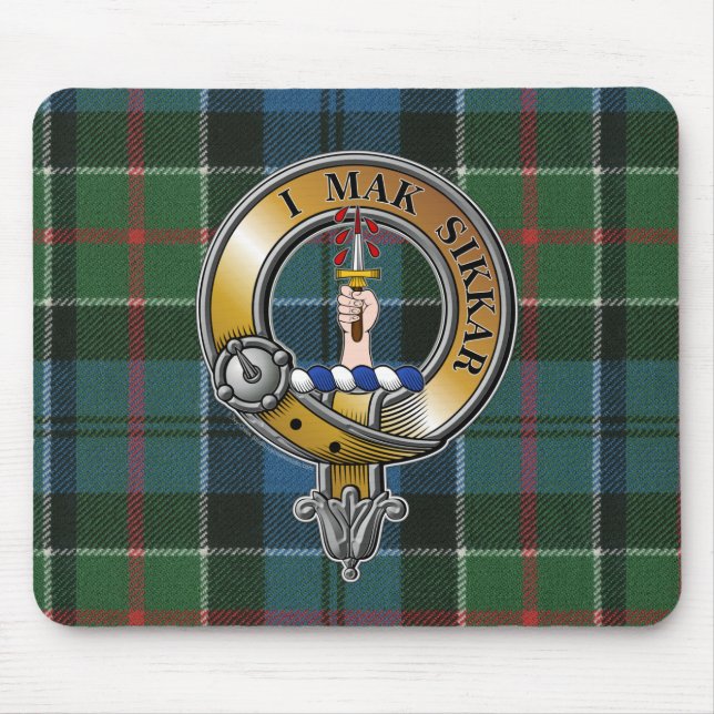 Kirkpatrick Tartan & Badge Mouse Pad (Front)
