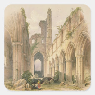 Kirkstall Abbey, the Nave and Choir, from 'The Mon Square Sticker