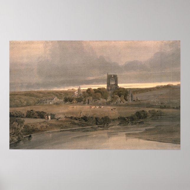 Kirkstall Abbey, Yorkshire - Evening Poster (Front)