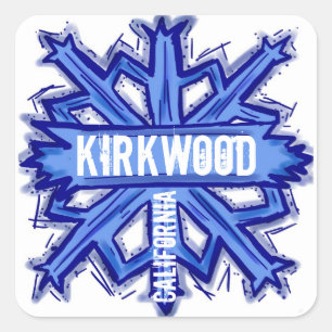 Kirkwood California blue snowflake art stickers