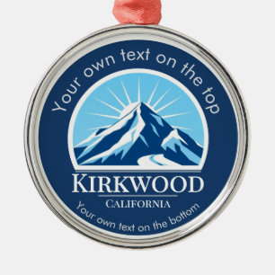 Kirkwood California ski resort medal Metal Ornament
