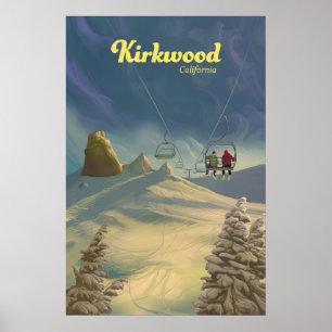 Kirkwood Ski Resort Travel Poster